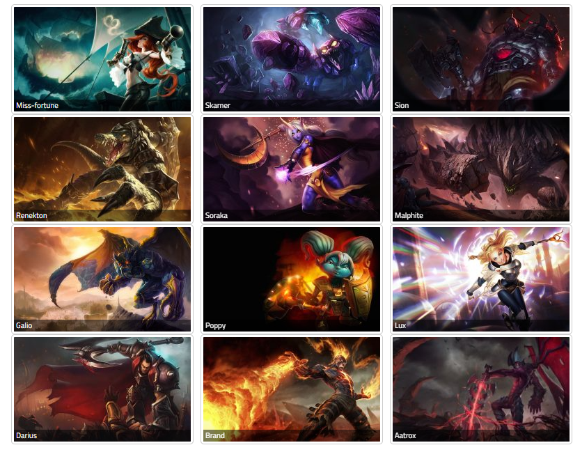 League of legends champions